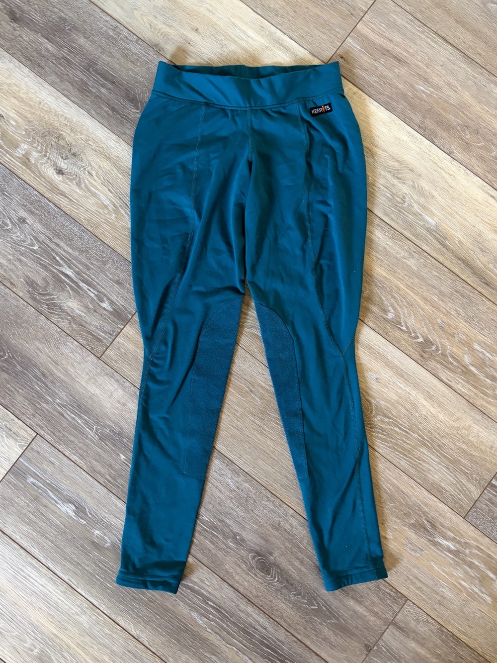 Kerrits Women’s Teal Knee Patch Equestrian Riding Tights Size Small